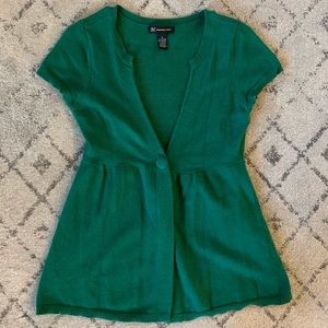 INC Green Cardigan